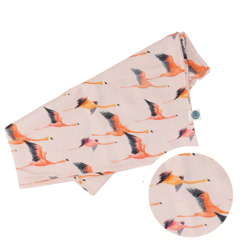 Musselintuch Flamingoling