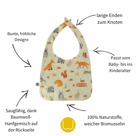 Lätzchen zum Knoten Pilzling