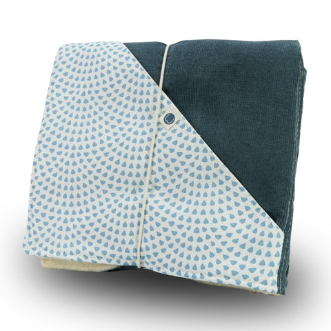 Wickelunterlage aus Biowolle Cord x "blauer Welling“