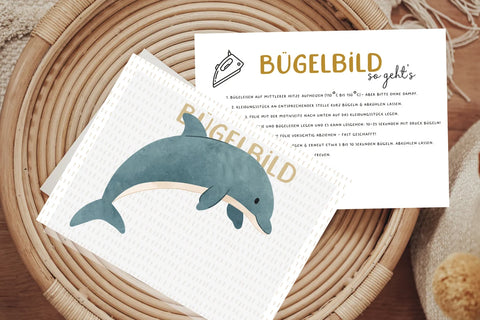 Bügelbild Delfin Meerestiere