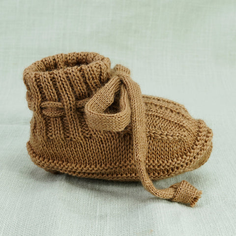 Baby-Schühchen Merino Bio-Wolle MILCHKAFFEE