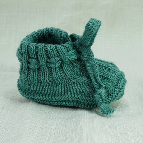 Baby-Schühchen Merino Bio-Wolle SALBEI