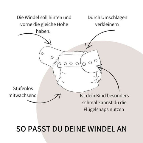 Stoffwindel Cord-Marienkäferling [nicht dehnbar, Windeling]