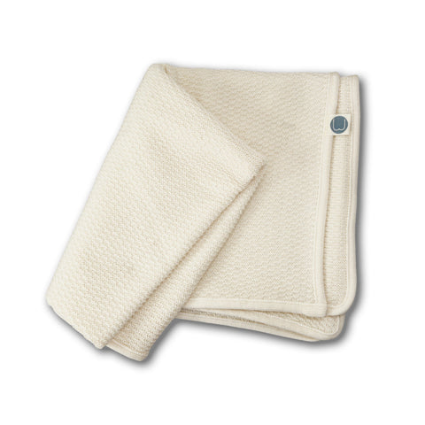 kuschelige Bio Babydecke [naturfarbene Wolle/Seide]