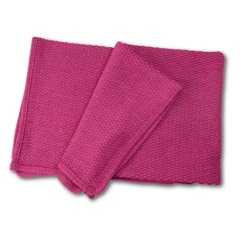 kuschelige Bio Babydecke [Himbeere Wolle/Seide]