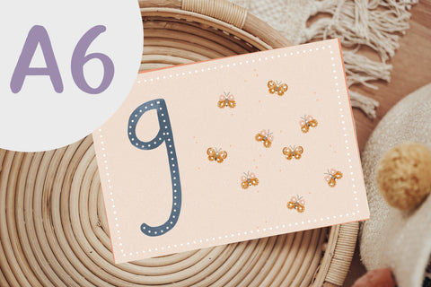 Set aus 10 Prickel-Postkarte Zahlen 1 bis 10