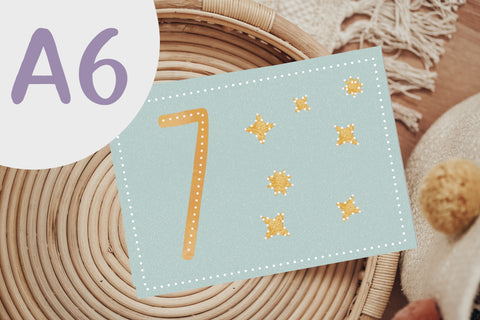 Set aus 10 Prickel-Postkarte Zahlen 1 bis 10