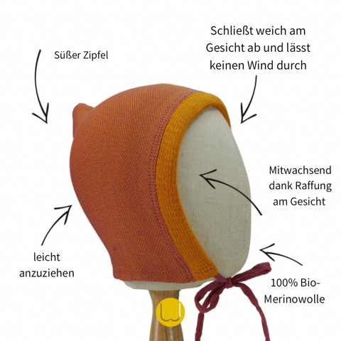 Zipfeling Altrosa-Silber Streiflein