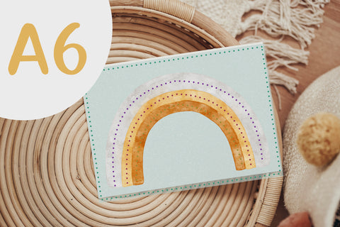 Prickel-Postkarte Regenbogen