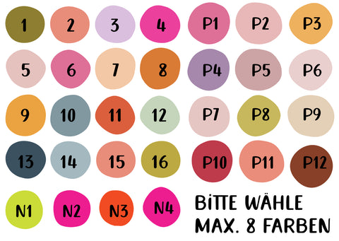 Bügelbild Wunsch Konfetti Punkte Wunschfarbe