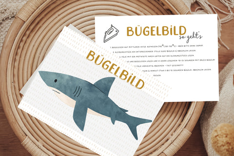 Bügelbild Hai groß
