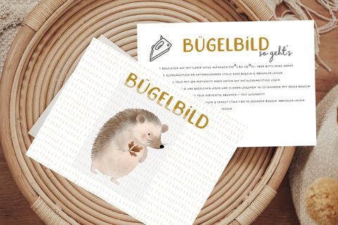 Bügelbild Igel Waldtier