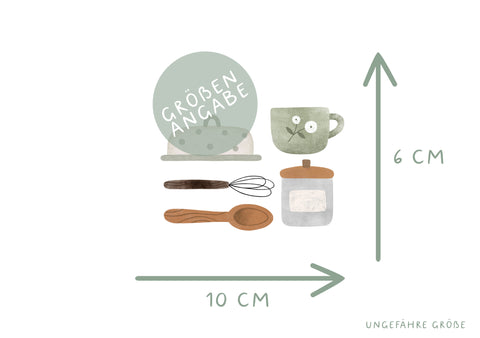 Bügelbild Tasse Küche Butter Keramik