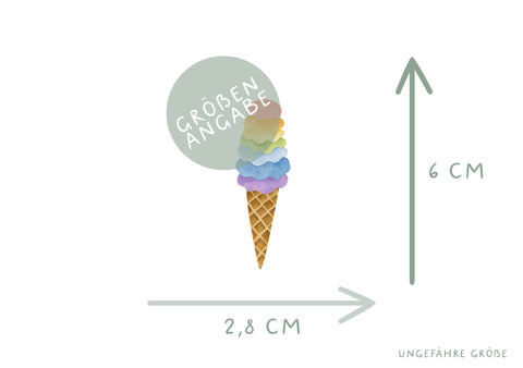 Bügelbild Regenbogeneis Mini