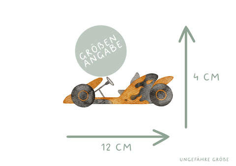 Bügelbild Rennauto Auto