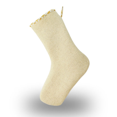 Weihnachtsstrumpf aus nachhaltiger Wolle (Lebkuchen)