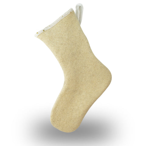 Weihnachtsstrumpf aus nachhaltiger Wolle (Goldsternchen)