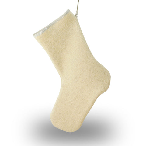 Weihnachtsstrumpf aus nachhaltiger Wolle (Silbermond)