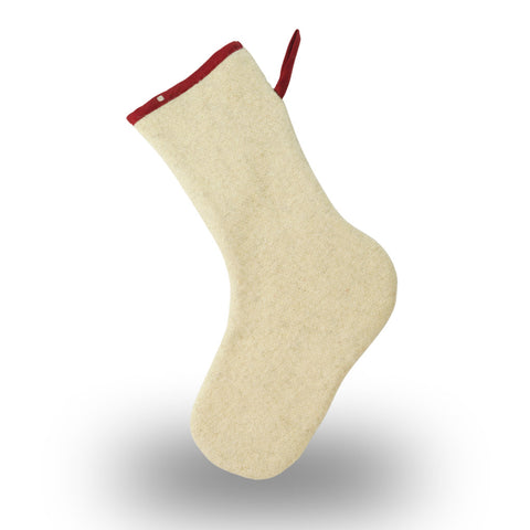 Weihnachtsstrumpf aus nachhaltiger Wolle (Weihnachtsrot)