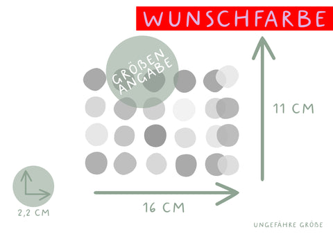 Bügelbild Wunsch Konfetti Punkte Wunschfarbe