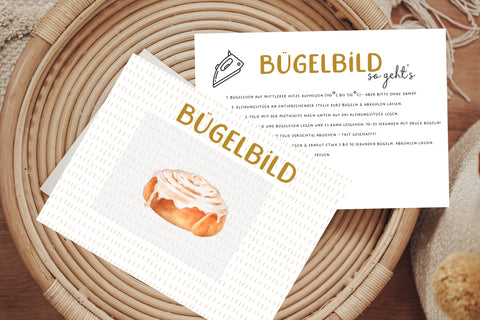 Bügelbild Zimtschnecke Kanelbullar Schweden