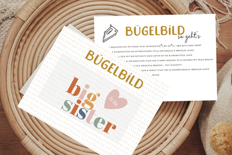 Bügelbild big sister MINI