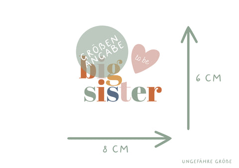 Bügelbild big sister MINI