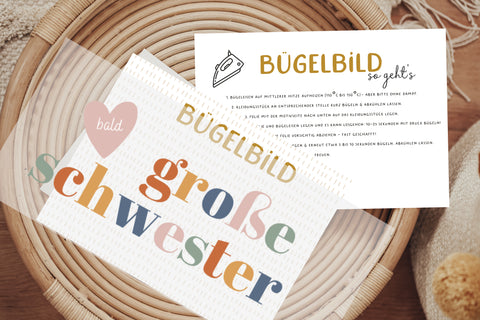 Bügelbild große Schwester L