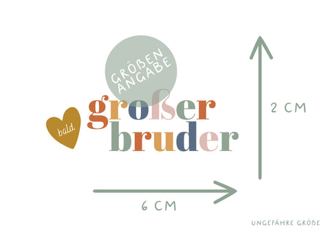 Bügelbild großer Bruder Mini