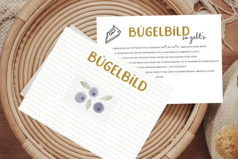 Bügelbild Blaubeere Blaubeeren