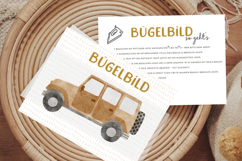 Bügelbild Jeep Kastenauto Auto