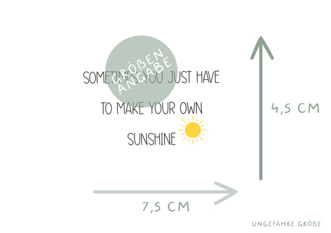 Bügelbild Sunshine Schulkind