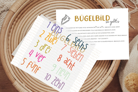 Bügelbild Zahlen Buchstaben Geburtstagsshirt Namensshirt Name