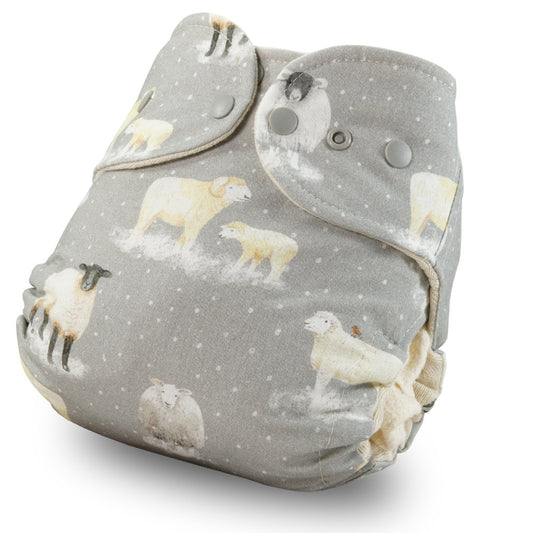 Stoffwindel Winterschafling [dehnbar, Windeling]